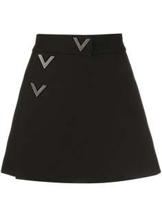 Valentino юбка-шорты с кристаллами и пуговицами
