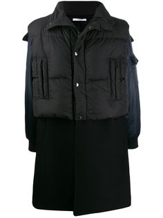 Givenchy многослойное пальто с капюшоном