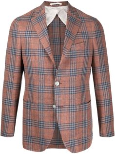 Barba клетчатый пиджак узкого кроя