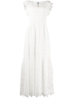 Alberta Ferretti платье макси с вышивкой