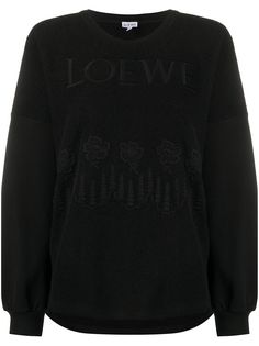 LOEWE махровая толстовка French с вышитым логотипом