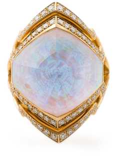 Stephen Webster кольцо Crystal Haze из белого золота с бриллиантами и гематитом