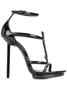 Saint Laurent босоножки Cassandra с монограммой