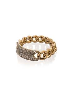 SHAY цепочное кольцо Link ID из желтого золота с бриллиантами