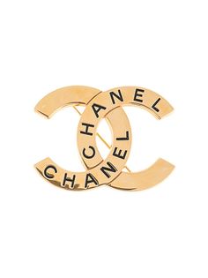 Chanel Pre-Owned брошь 1998-го года с логотипом CC