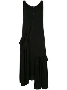 Yohji Yamamoto платье асимметричного кроя с драпировкой