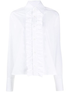 Saint Laurent рубашка с оборками