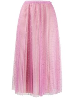 RED Valentino плиссированная юбка point desprit