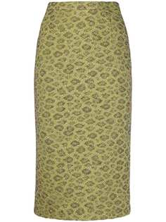 Rochas юбка-карандаш с цветочной вышивкой