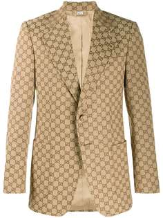 Gucci жаккардовый блейзер с логотипом GG