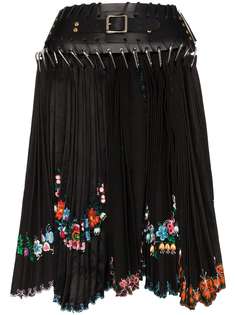 Chopova Lowena юбка с цветочной вышивкой и фестонами