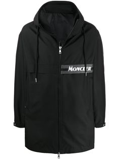 Moncler пальто миди на молнии с капюшоном