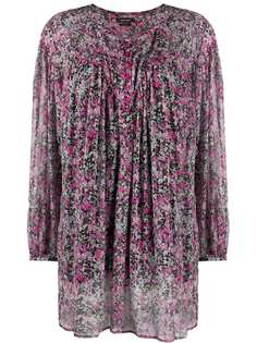 Isabel Marant платье с цветочным принтом и длинными рукавами
