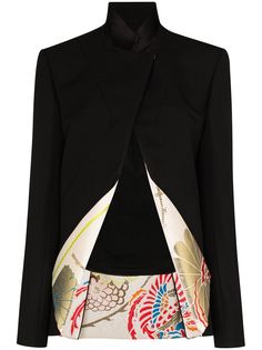 Haider Ackermann блейзер с контрастными вставками