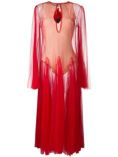 Atu Body Couture полупрозрачное расклешенное платье
