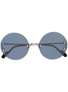 Cartier Eyewear затемненные солнцезащитные очки в круглой оправе