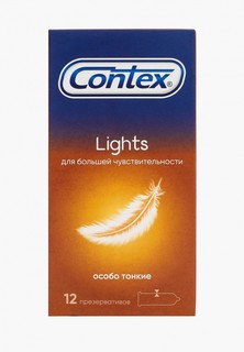 Презервативы Contex Lights, особо тонкие для большей чувствительности, с гелем-смазкой, 12 шт.