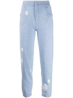 Barrie трикотажные брюки с цветочной вышивкой