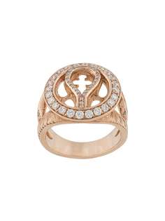 Loree Rodkin круглое кольцо Quatrefoil из розового золота с бриллиантами