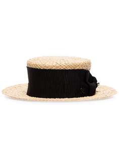 Maison Michel плетеная шляпа канотье Kiki