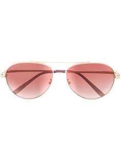 Cartier Eyewear солнцезащитные очки-авиаторы Panthère de Cartier