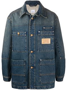 Burberry джинсовая куртка с накладными карманами