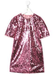 Dolce & Gabbana Kids платье мини с пайетками