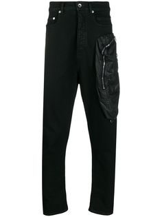 Rick Owens DRKSHDW зауженные джинсы с низким шаговым швом