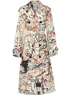 Burberry тренч с графичным принтом