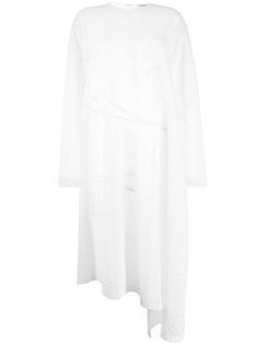 Jil Sander платье асимметричного кроя с кружевом