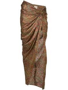 Khaite юбка Louie с драпировкой и запахом