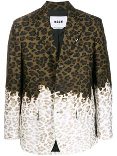 MSGM пиджак с леопардовым принтом