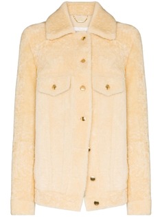 Chloé пальто-рубашка из овчины