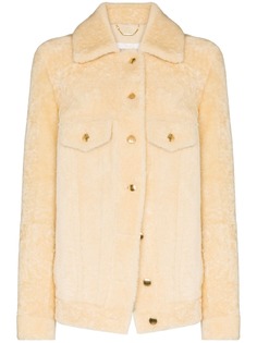 Chloé пальто-рубашка из овчины