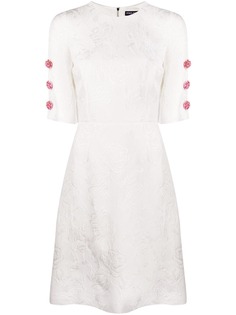Dolce & Gabbana жаккардовое платье с цветочным декором