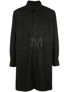 Yohji Yamamoto рубашка с принтом