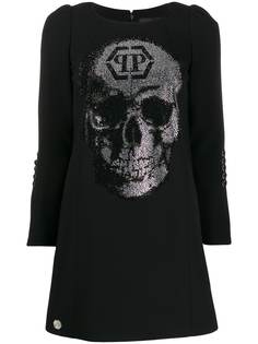 Philipp Plein платье с декором Skull