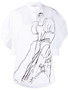 Alexander McQueen рубашка Dancing Girl с пышными рукавами