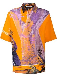 Valentino рубашка Yellow City с короткими рукавами