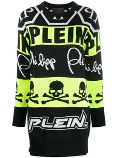 Philipp Plein вязаное платье-джемпер