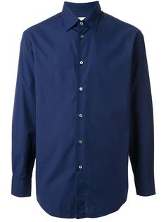 Brioni рубашка в клетку с логотипом