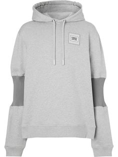 Burberry худи со вставками в рукавах