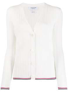 Thom Browne кардиган в рубчик с V-образным вырезом