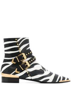 Versace ботинки с зебровым принтом