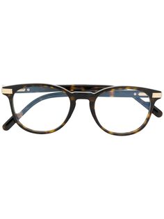 Cartier Eyewear очки Havana в круглой оправе черепаховой расцветки