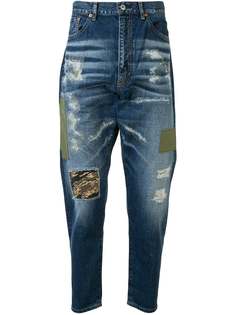 Junya Watanabe MAN джинсы кроя слим с эффектом потертости