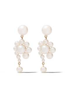 Sophie Bille Brahe серьги Escargot Perle из желтого золота с жемчугом