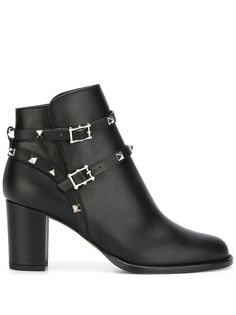 Valentino Garavani ботильоны Rockstud Noir 70