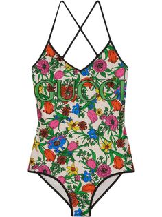 Gucci купальник с принтом Pop Flora