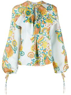 LANVIN блузка с цветочным принтом